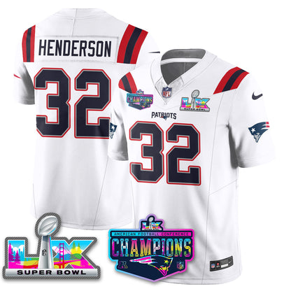 NE 2025 Vapor Jersey - AFC Champions Limited Patch - All Stitched