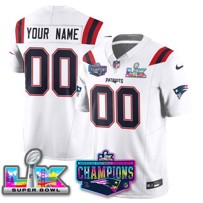 NE 2025 Vapor Jersey - AFC Champions Limited Patch - All Stitched