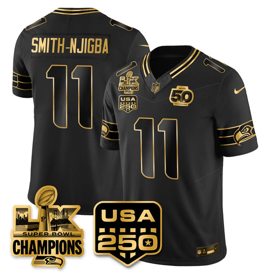 SEA SBLX Champs & US 250th Patch Vapor Limited Jersey - Stitched