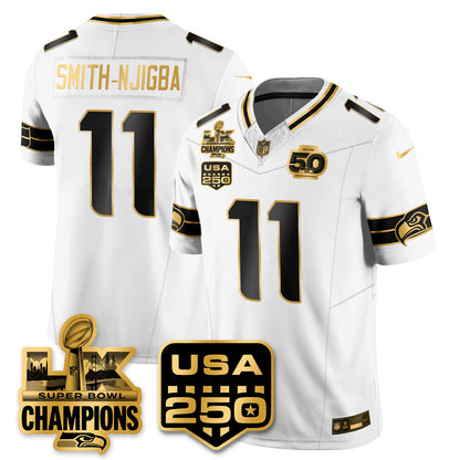 SEA Super Bowl LX Champions Jersey - All Stitched N1