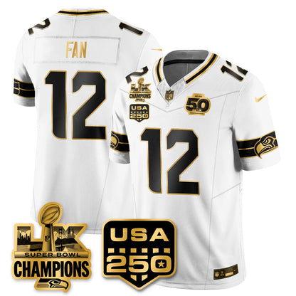 SEA SBLX Champs & US 250th Patch Vapor Limited Jersey - All Stitched