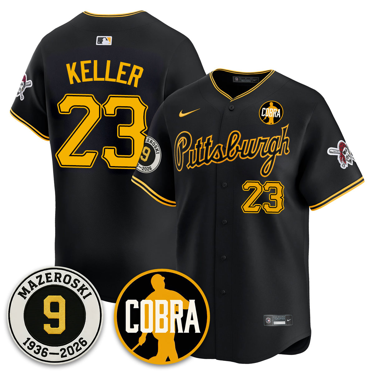 PIT Memories Vapor Limited Jersey - Bill Mazeroski Patch - All Stitched