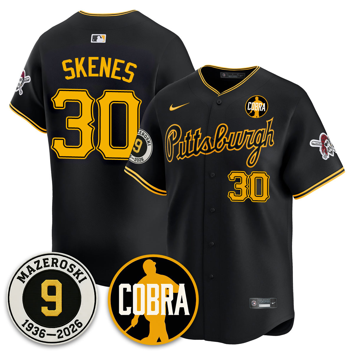 PIT Memories Vapor Limited Jersey - Bill Mazeroski Patch - All Stitched