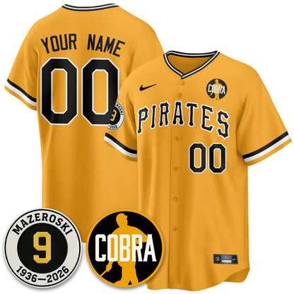 PIT Memories Vapor Limited Custom Jersey - Bill Mazeroski Patch - All Stitched