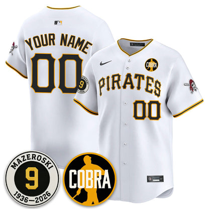 PIT Memories Vapor Limited Custom Jersey - Bill Mazeroski Patch - All Stitched