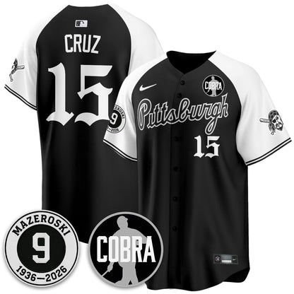 PIT Memories Vapor Limited Gothic Jersey - Bill Mazeroski Patch - All Stitched