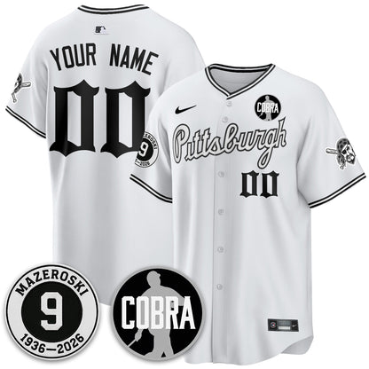 PIT Memories Vapor Limited Gothic Jersey - Bill Mazeroski Patch - All Stitched