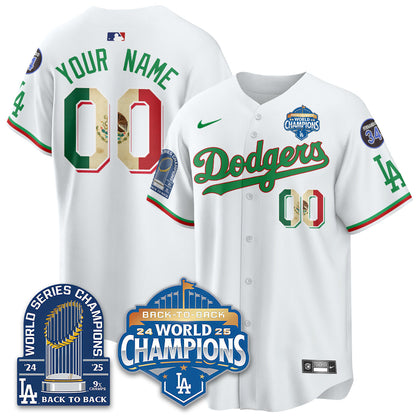 Custom LAD Mexico World Series Champions Jersey - 9x Champs - All Stitched