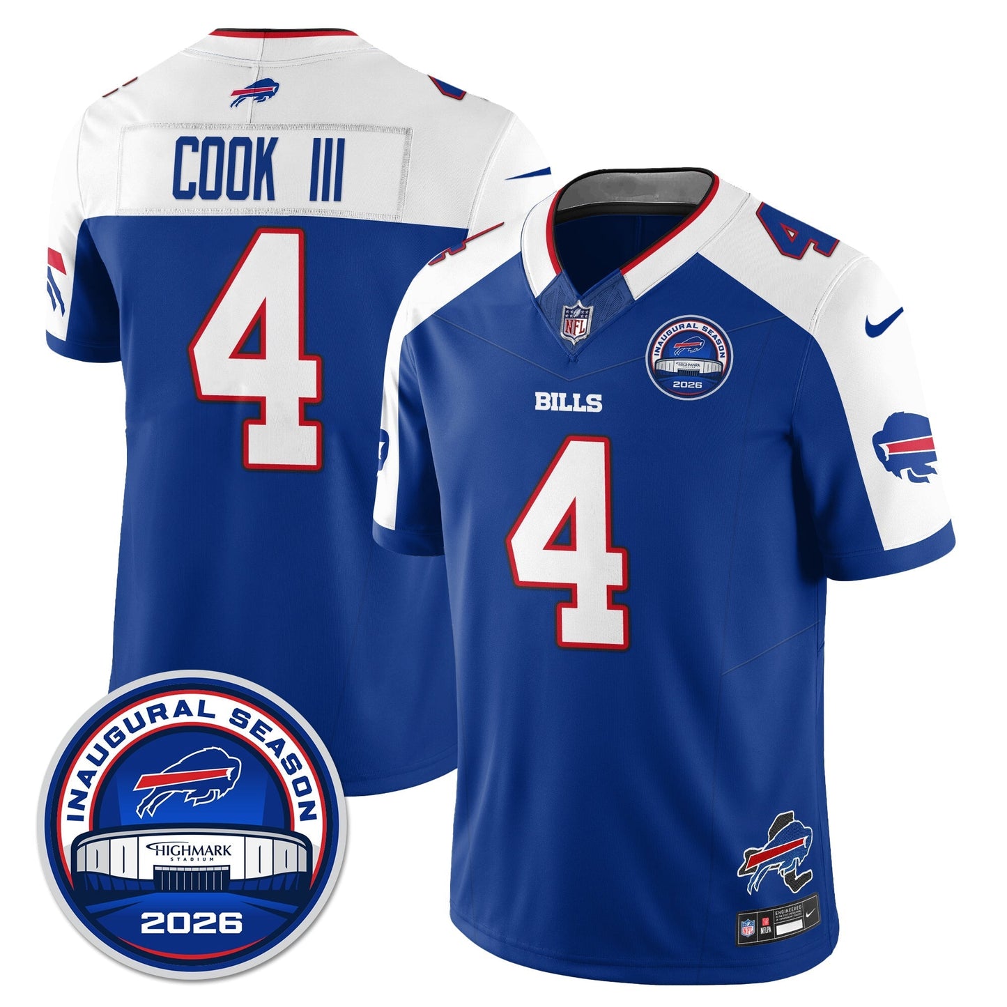 BUF 2026 Inaugural Season Patch Limited Gold Jersey - Stitched