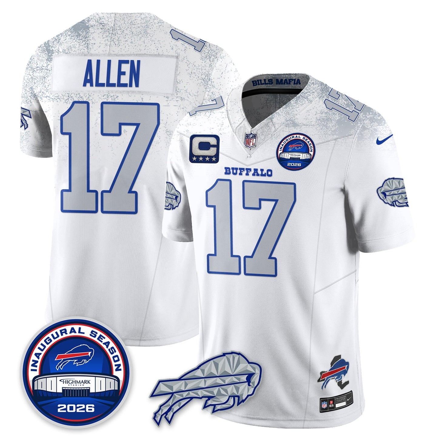 BUF 2026 Inaugural Season Patch Limited Gold Jersey - Stitched
