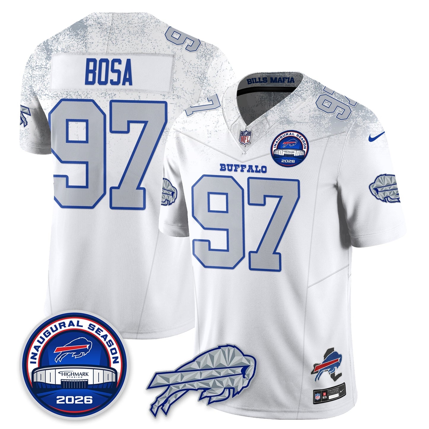 BUF 2026 Inaugural Season Patch Limited Gold Jersey - Stitched