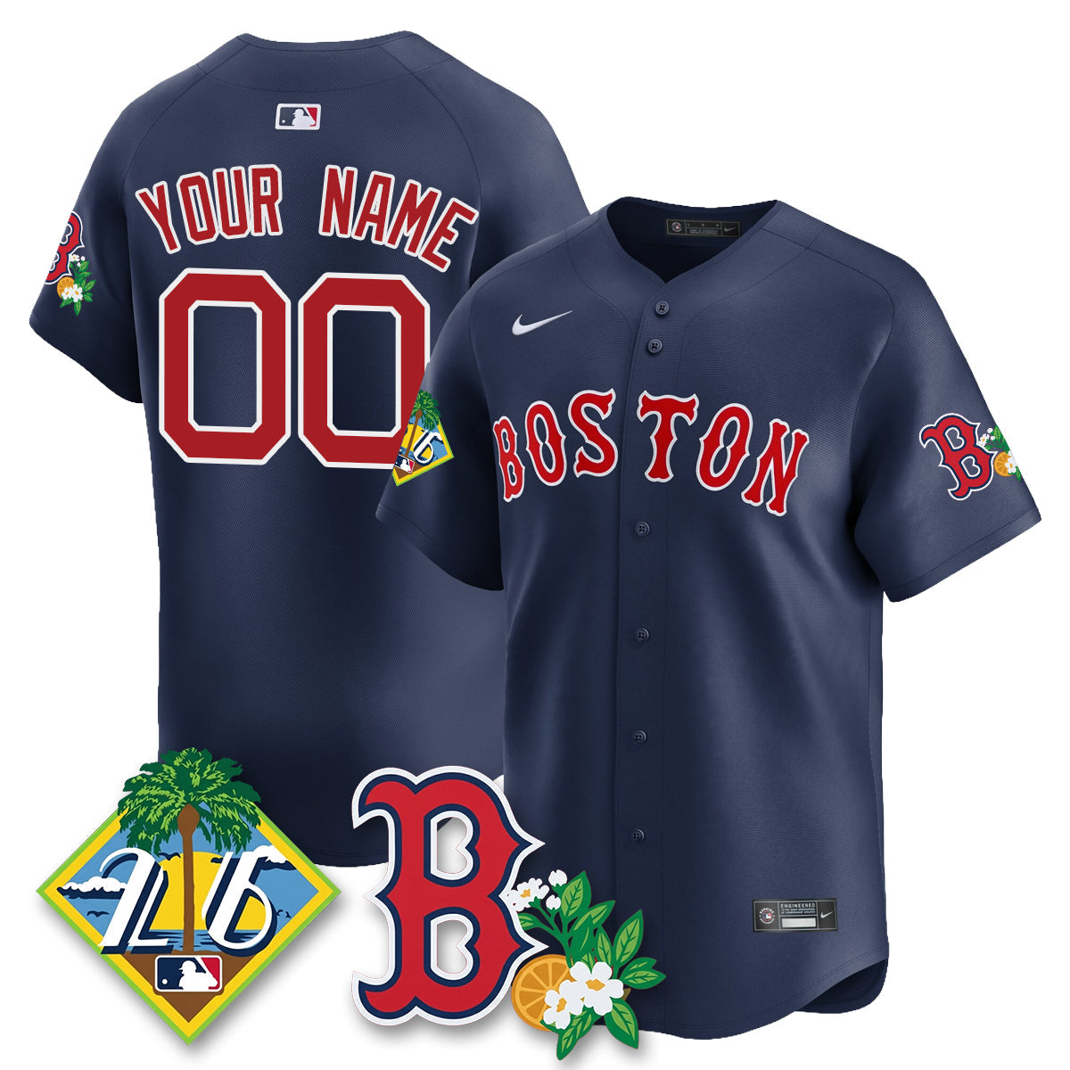Custom BOS 2026 Spring Training Vapor Limited Jersey - All Stitched