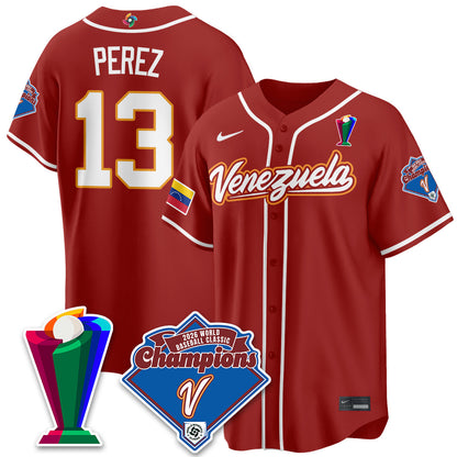 Venezuela Baseball 2026 World Baseball Classic Champions Limited Jersey - All Stitched