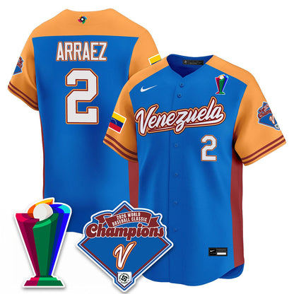 Venezuela Baseball 2026 World Baseball Classic Champions Limited Jersey - All Stitched