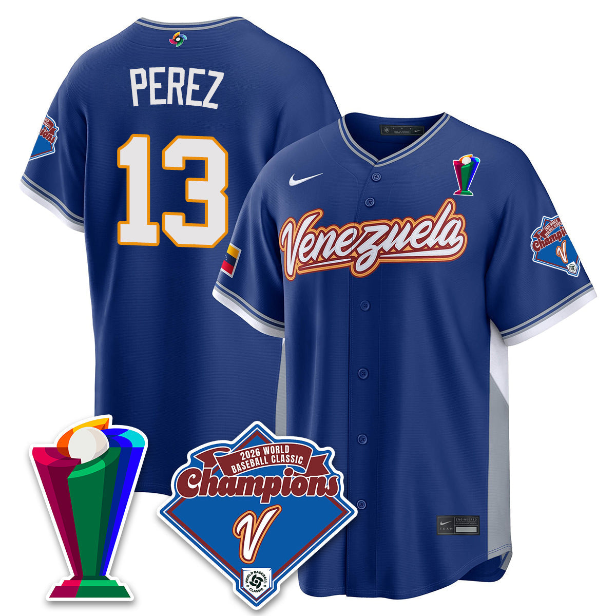 Venezuela Baseball 2026 World Baseball Classic Champions Limited Jersey - All Stitched