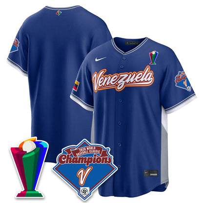 Venezuela Baseball 2026 World Baseball Classic Champions Limited Jersey - All Stitched