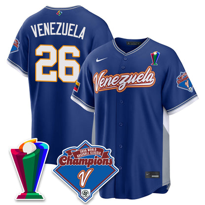 Venezuela Baseball 2026 World Baseball Classic Champions Limited Jersey - All Stitched