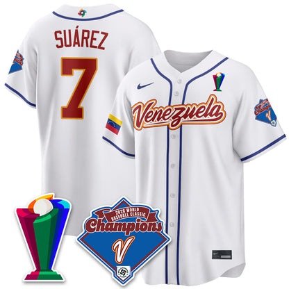 Venezuela Baseball 2026 World Baseball Classic Champions Limited Jersey - All Stitched