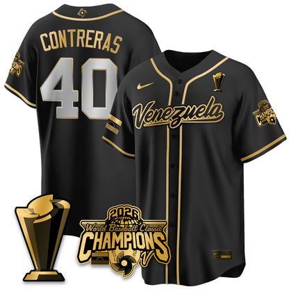 Venezuela Baseball 2026 World Baseball Classic Champions Limited Jersey V2 - All Stitched