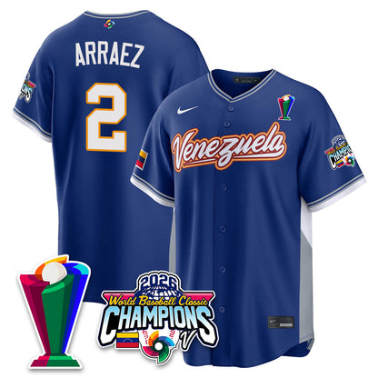 Venezuela Baseball 2026 World Baseball Classic Champions Limited Jersey V2 - All Stitched