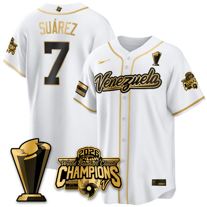 Venezuela Baseball 2026 World Baseball Classic Champions Limited Jersey V2 - All Stitched