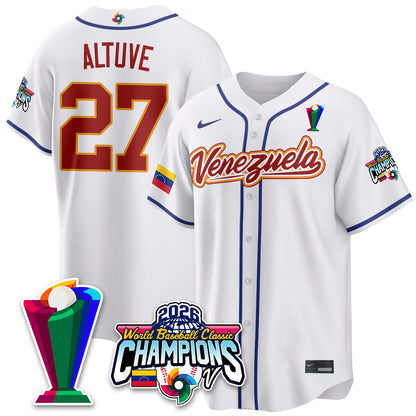 Venezuela Baseball 2026 World Baseball Classic Champions Limited Jersey V2 - All Stitched