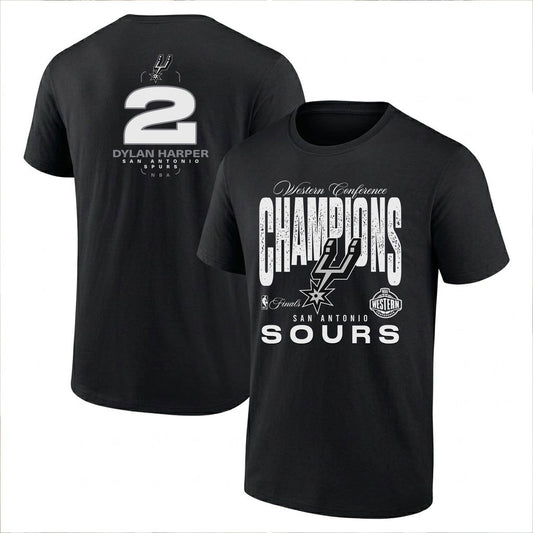 SAS 2026 NBA Western Conference Champions Printed T-Shirt