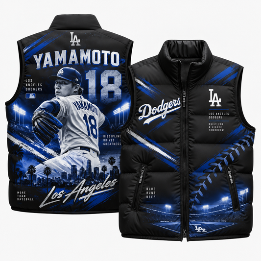 LAD #18 Yamamoto Puffer Vest - Printed V5