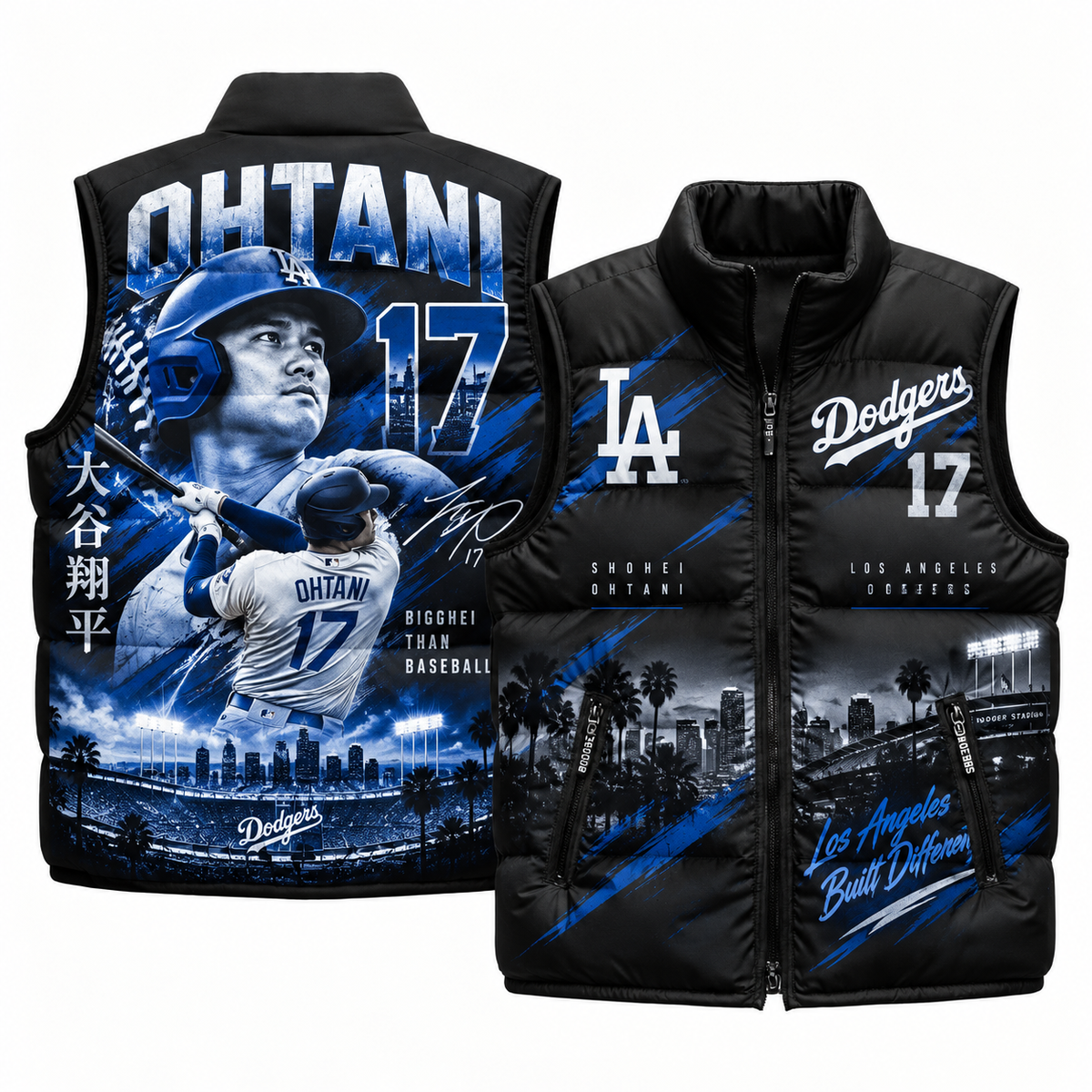 LAD #17 Shohei Puffer Vest - Printed V2