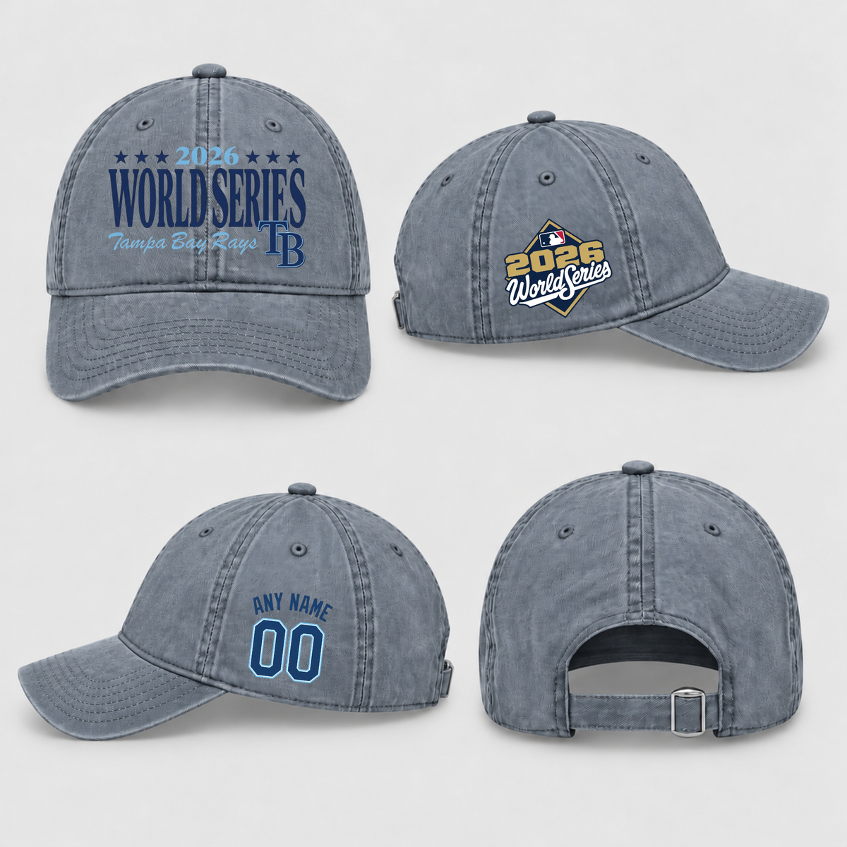 TBR American League Champions Personalized Wash Hat - Printed V4
