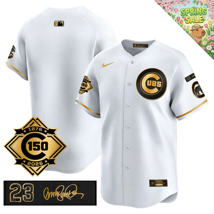 CHC 150th Anniversary & 'Ryne Sandberg Tribute' Patch Vapor Premier Limited Jersey - All Stitched