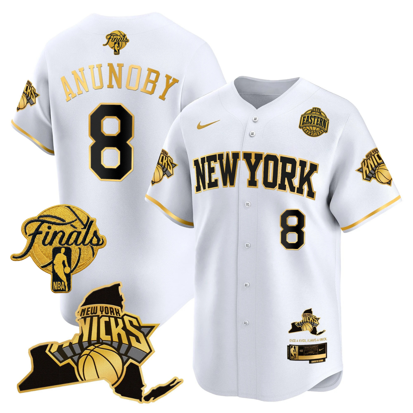NYK 2026 Finals Vapor Baseball Jersey V2 - All Stitched