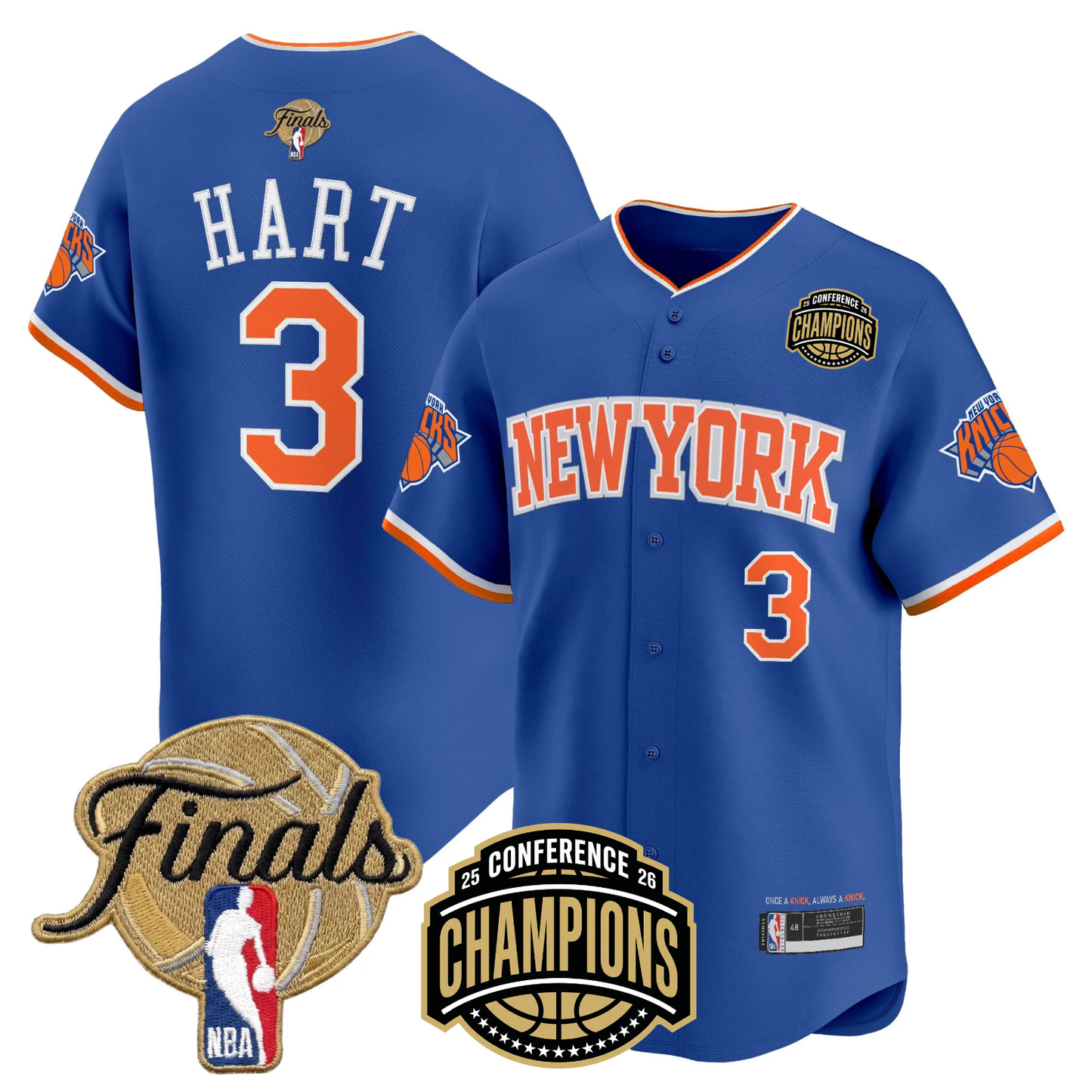 NYK 2026 Finals Vapor Baseball Gold Jersey - All Stitched