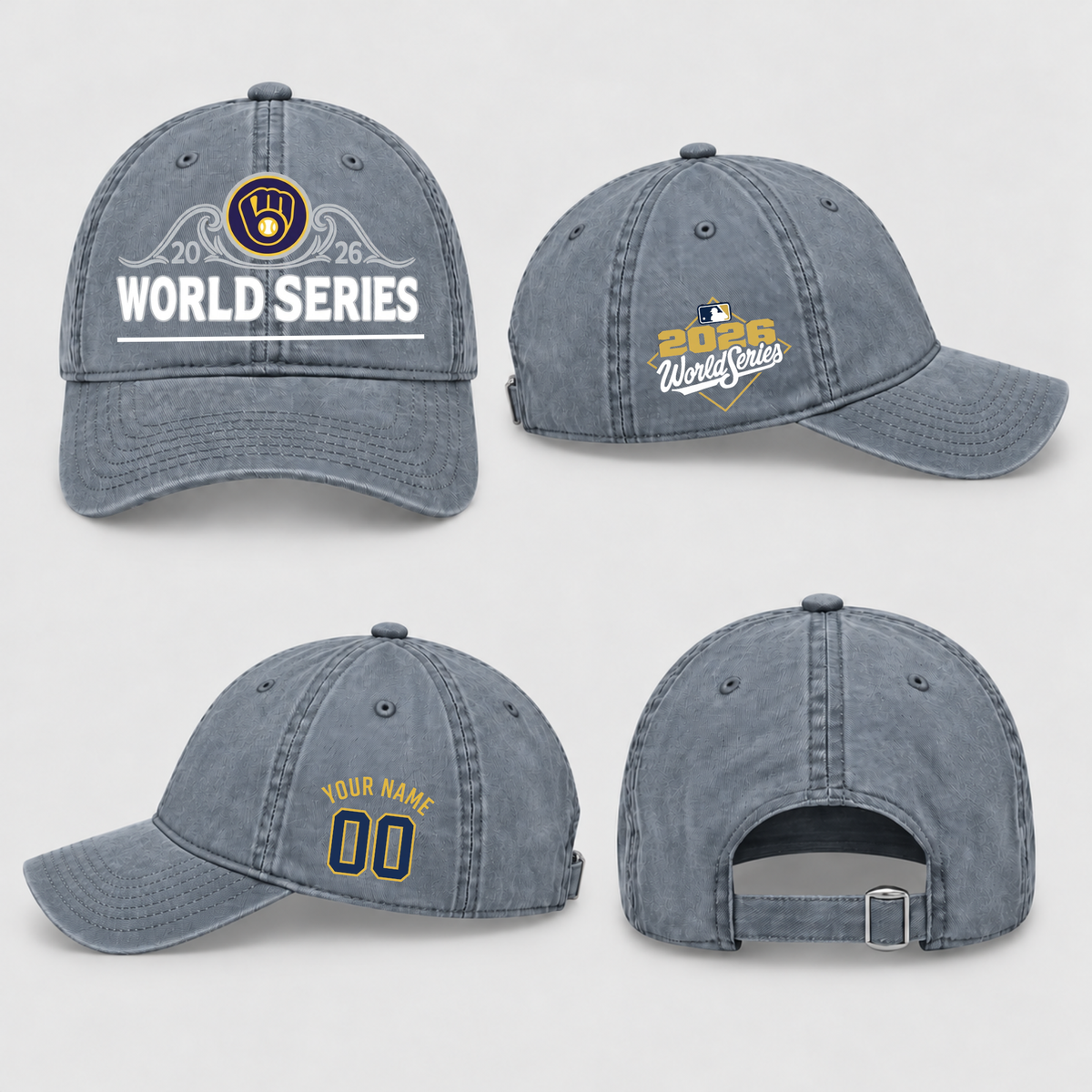 MIL National League Champions Personalized Wash Hat - Printed V1