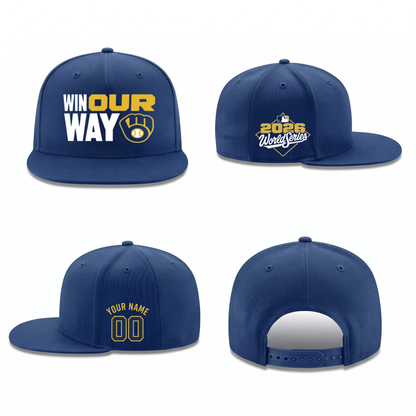 MIL Win Our Way Personalized Snapback Cap - Printed