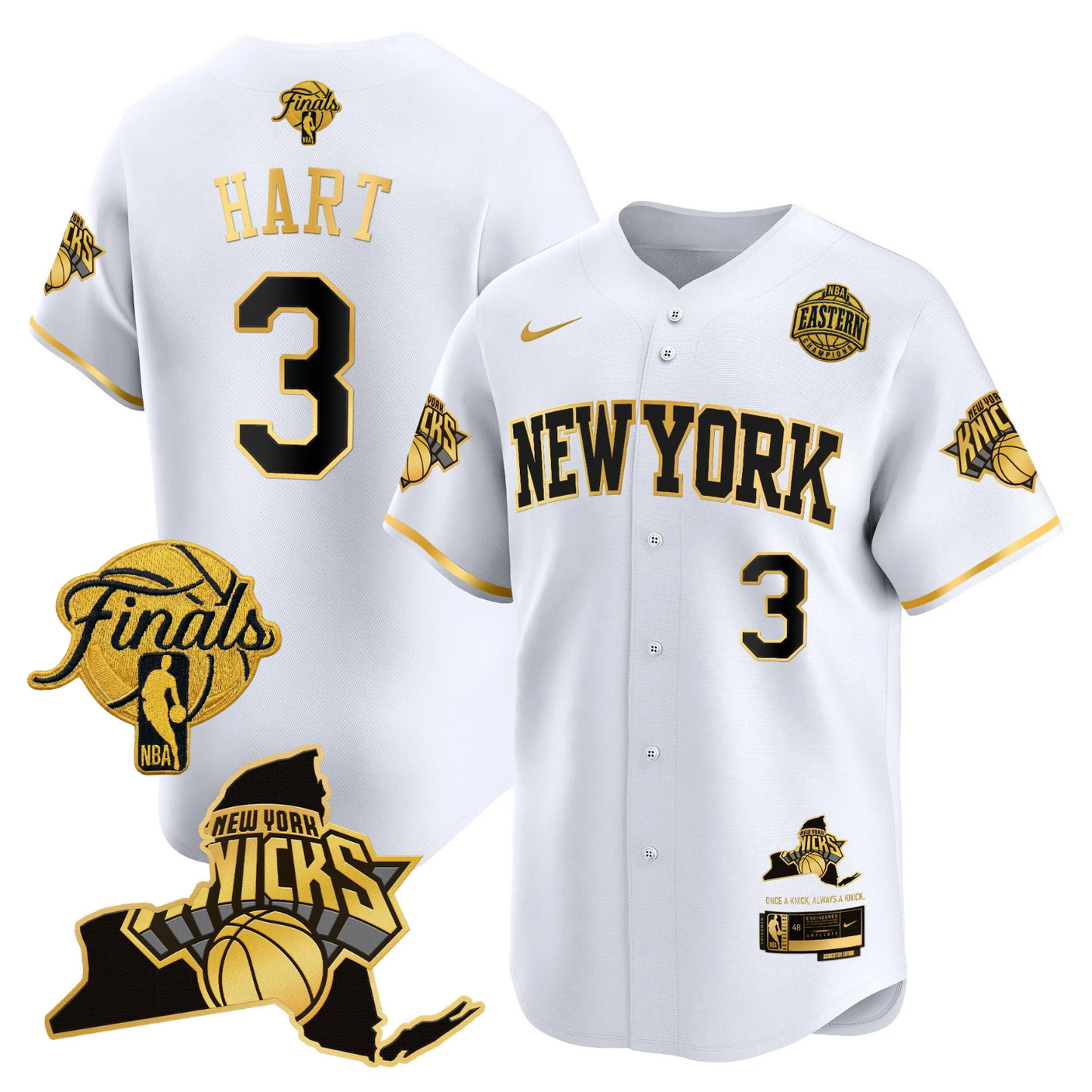 NYK 2026 Finals Vapor Baseball Jersey V2 - All Stitched