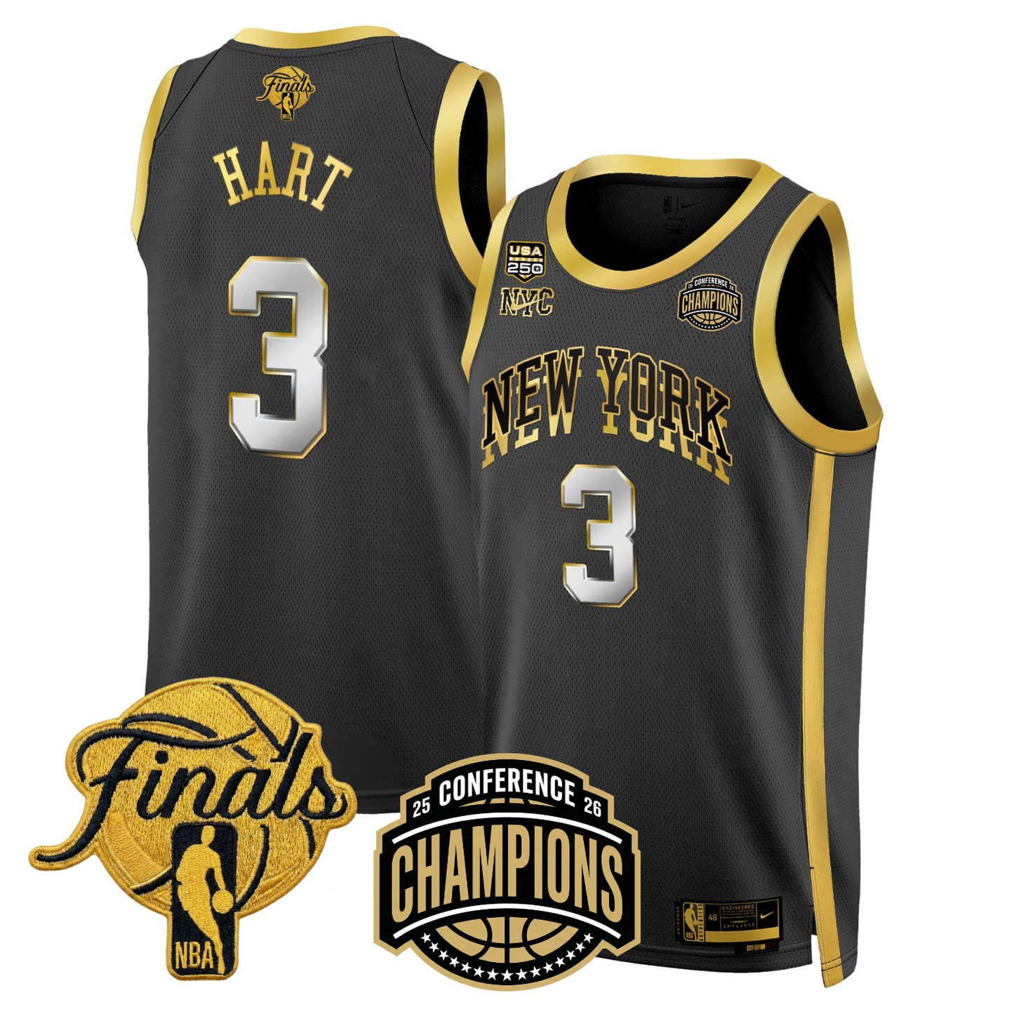 NYK 2026 Finals Limited Gold Jersey V2 - All Stitched
