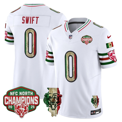 CHI Mexico NFC North Champions 2025 Patch Limited Jersey - Stitched