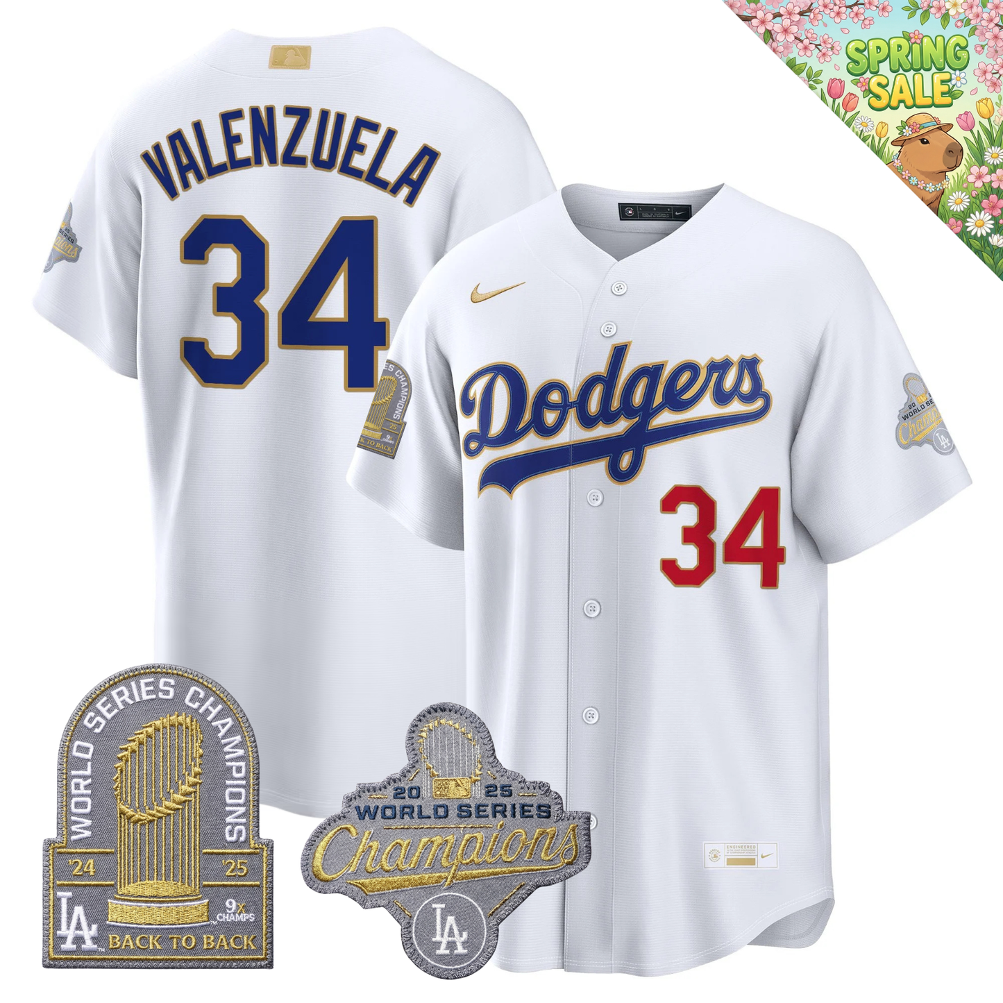 LAD "Gold Collection" Premier Limited Jersey - 9X World Series Champions - All Stitched