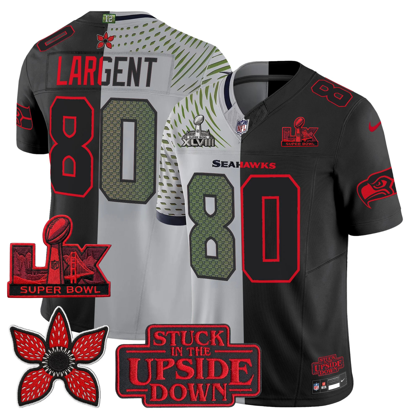 SEA 'Upside Down Edition' 2X Champs Patches Vapor Limited Jersey - Stitched