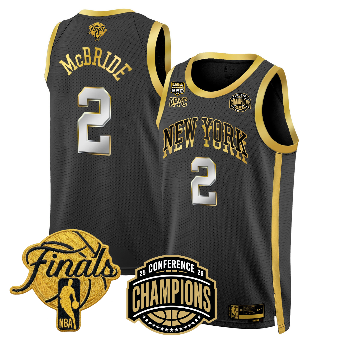 NYK 2026 Finals Limited Gold Jersey V2 - All Stitched