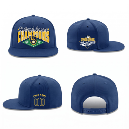 MIL National League Champions Personalized Snapback Cap - Printed