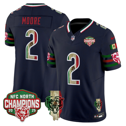 CHI Mexico NFC North Champions 2025 Patch Limited Jersey - Stitched