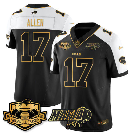 BUF 2025 Bills Mafia Patch Gold Vapor Limited Jersey - Stitched