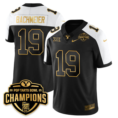 BYU Cougars Football 2025 Pop-Tarts Bowl Champions Gold Jersey - All Stitched