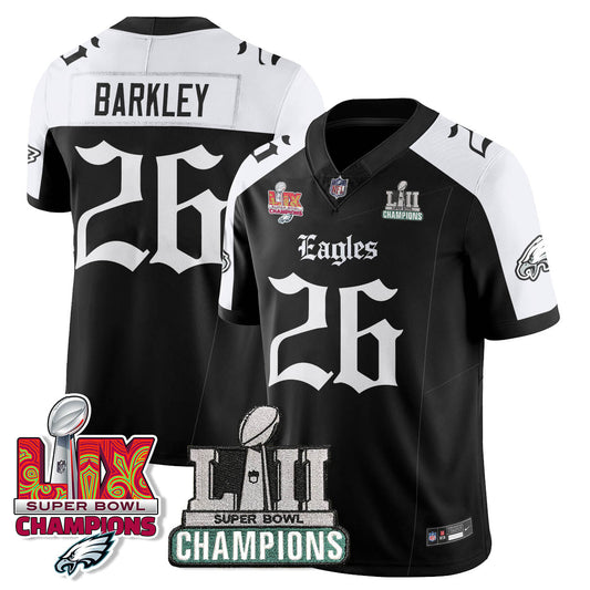 PHI 'Gothic Philly' LII-LIX Super Bowl Champions Vapor Limited Jersey - Stitched
