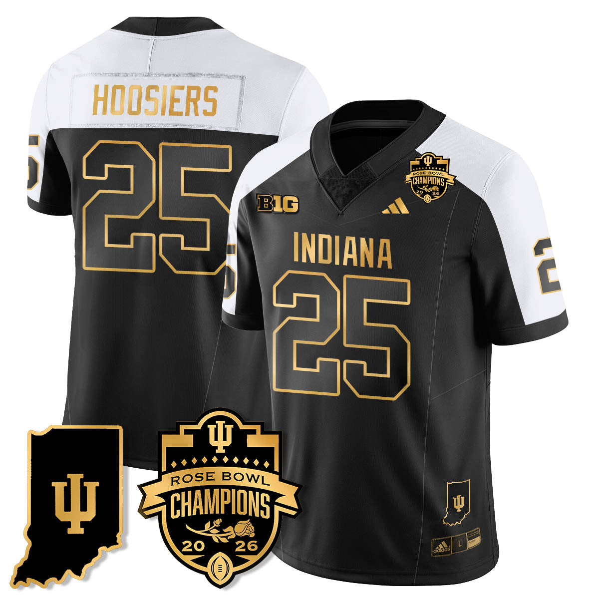 Indiana H Vapor Limited Football Gold Jersey - Rose Bowl Champions - All Stitched