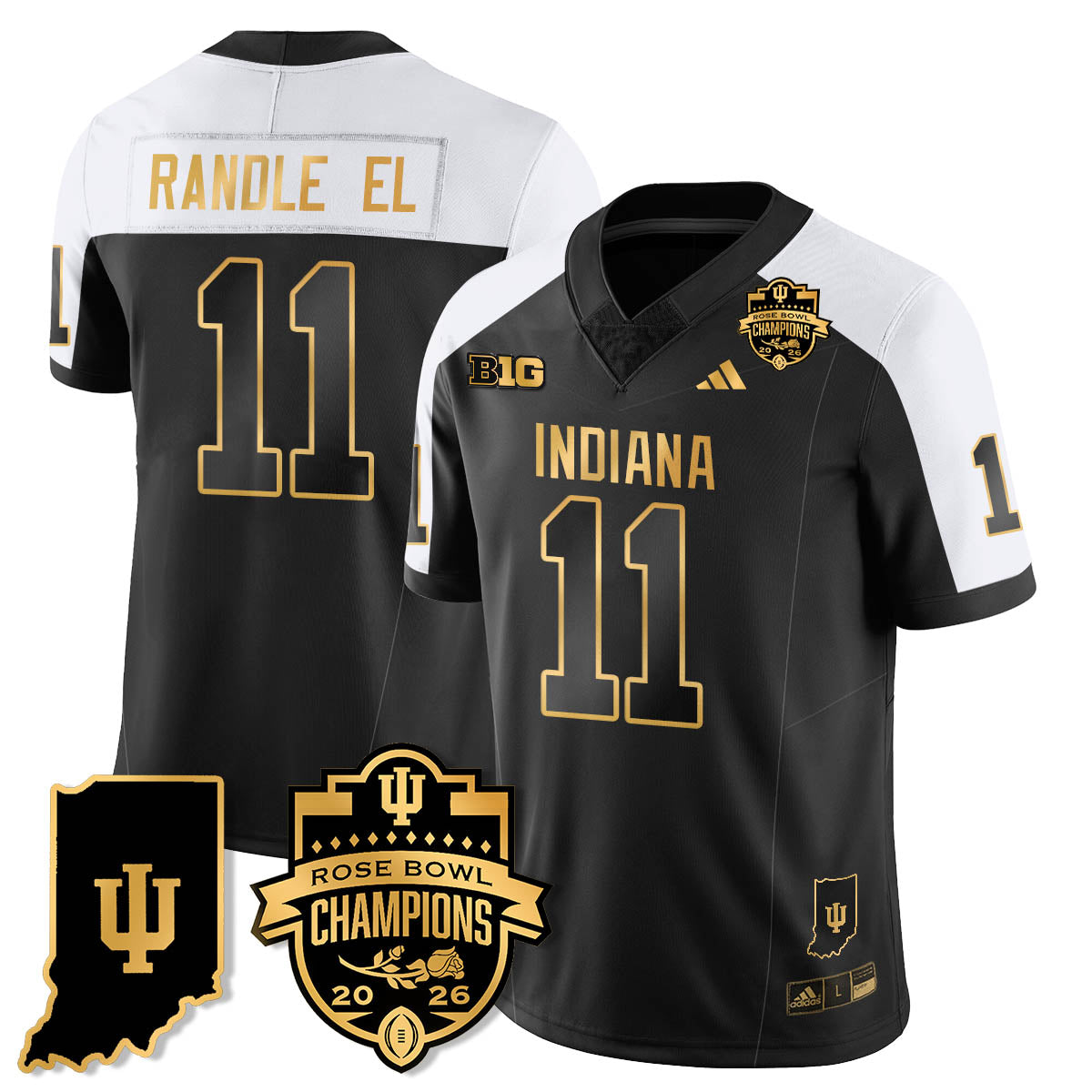 Indiana H Vapor Limited Football Gold Jersey - Rose Bowl Champions - All Stitched