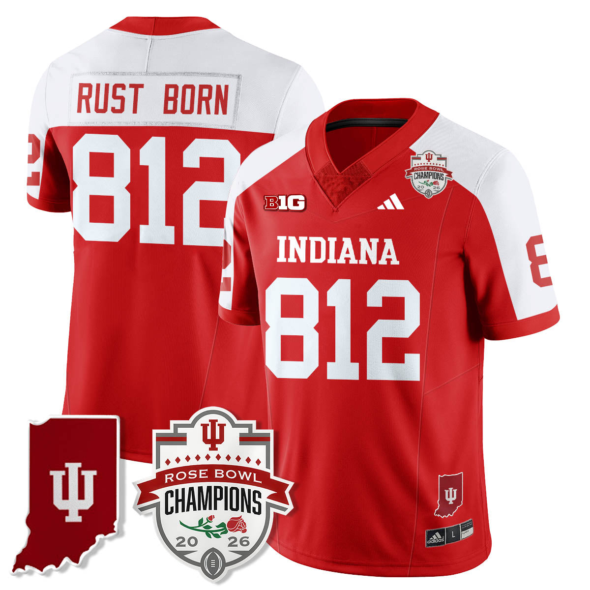 Indiana H Vapor Limited Football Jersey - Rose Bowl Champions - All Stitched