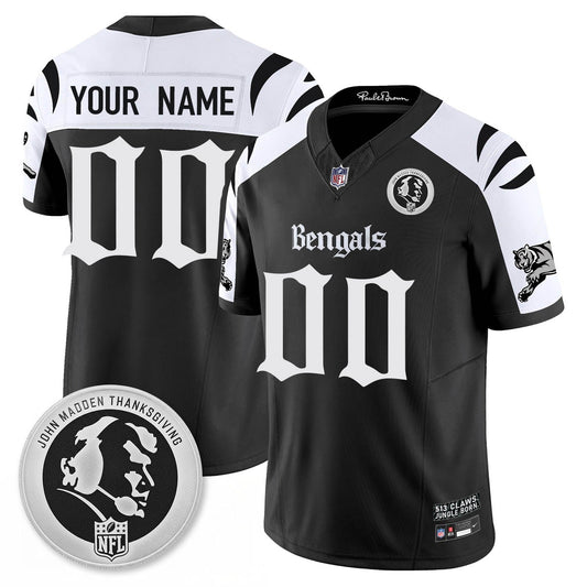 CIN Gothic Vapor Limited Custom Jersey - John Madden Patch - Stitched